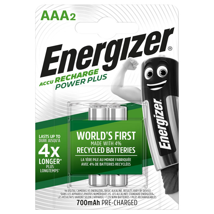 ENERGIZER AAA-HR03 / 700mAh / 2TEM POWER PLUS RECHARGEABLE F016481