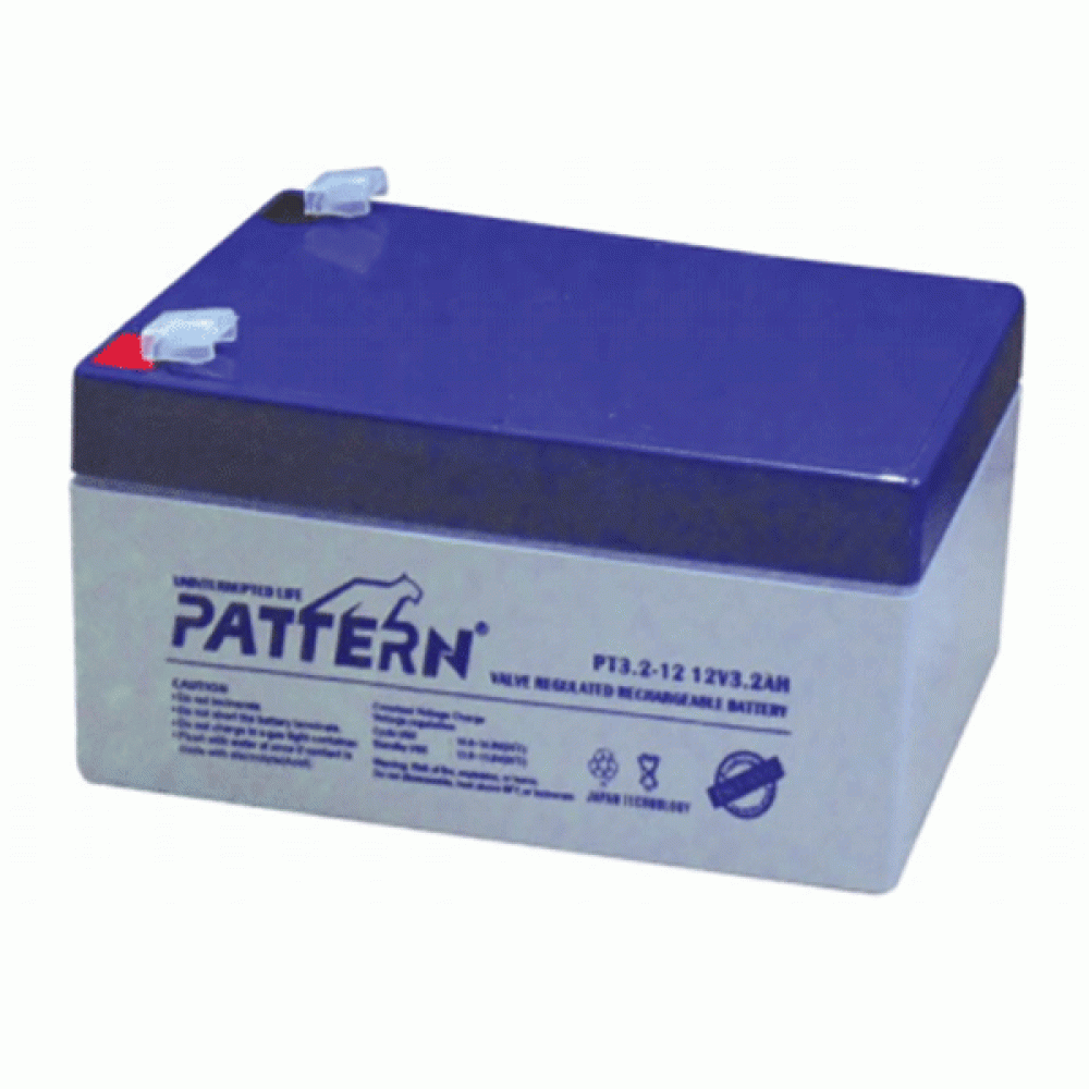 Batería de plomo ácido de tipo cerrado 12V 3.2Ah PATTERN PT3.2-12