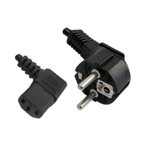 PC Power Supply Cable 3X0.75mm² 2m. Corner Black