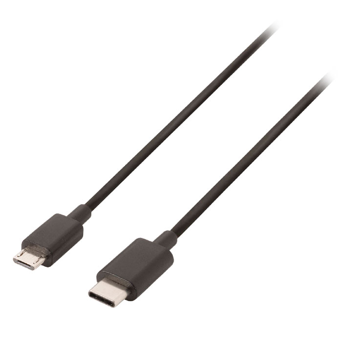 VLCP 60750B 1.00 USB 2.0 Cable USB-C Male - Micro B Male 1.00 m Black