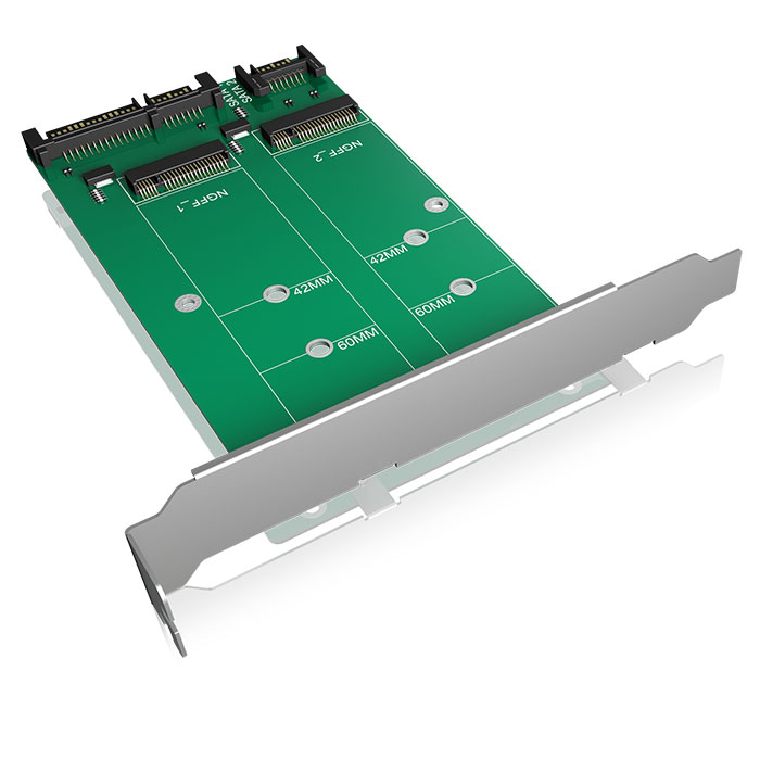 ICY BOX IB-CVB512-S Converter-board 2x SATA to 2x M.2 SATA