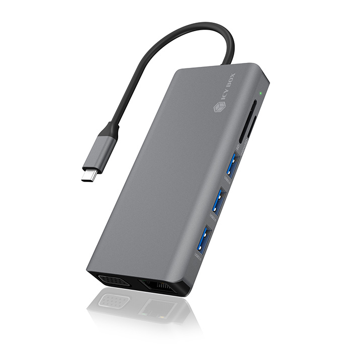 ICY BOX IB-DK4070-CPD 12-IN-1 USB TYPE-C NOTEBOOK DOCKING STATION / 60806