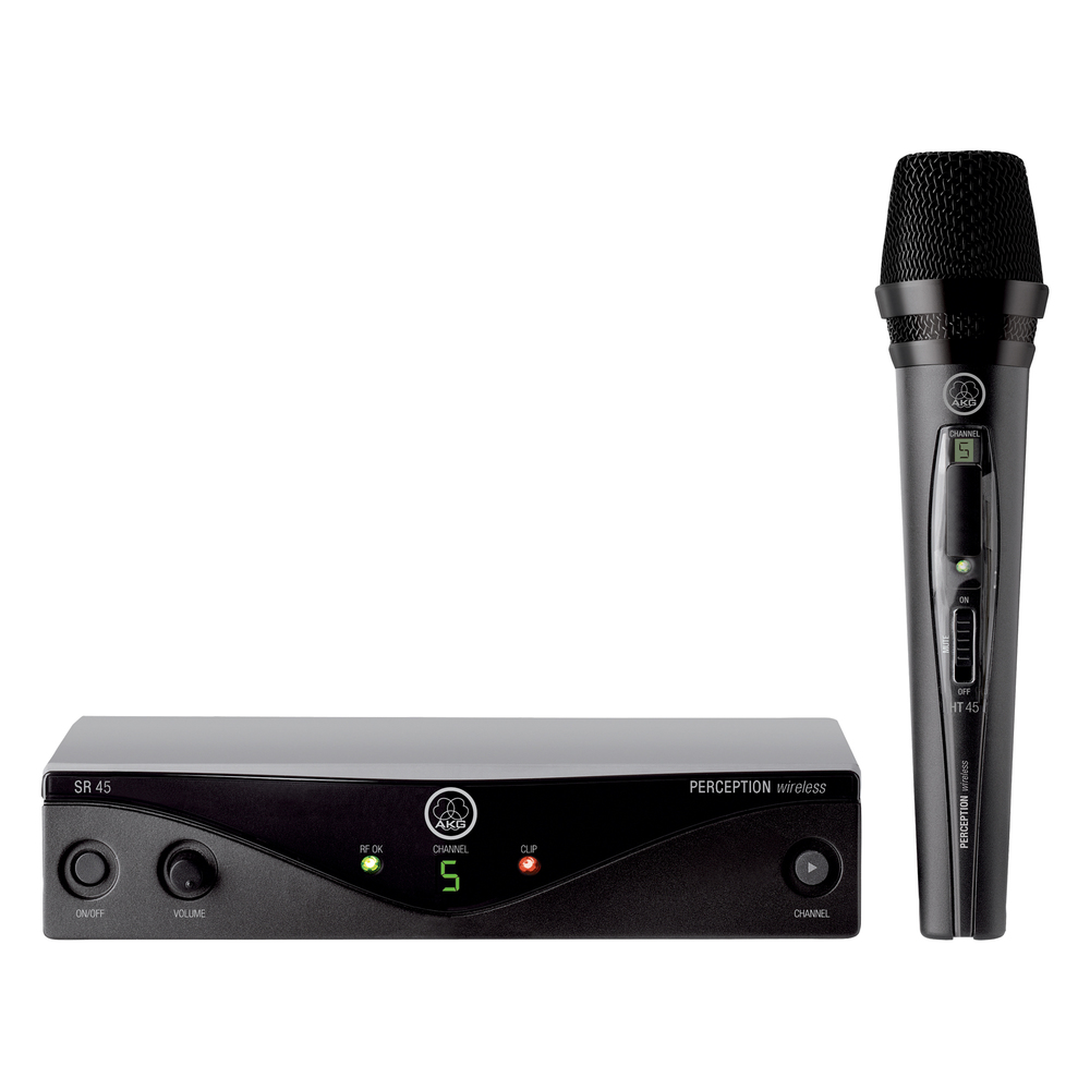AKG WMS45 VOCAL SET Micrófono de mano inalámbrico de 5 frecuencias para canciones y discursos