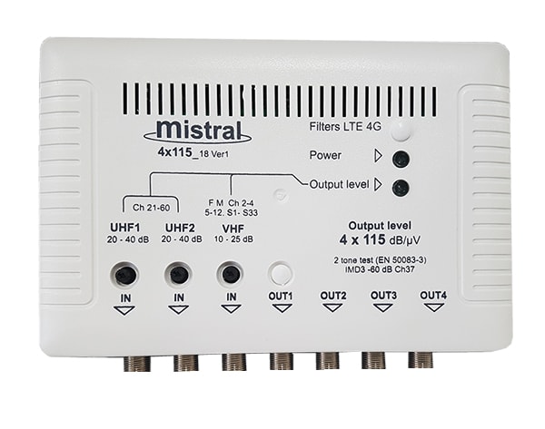 Mistral, 4x115, amplificador de antena central