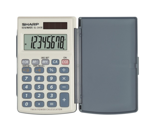 Calculadora de mano Sharp EL-243EB de 8 dígitos