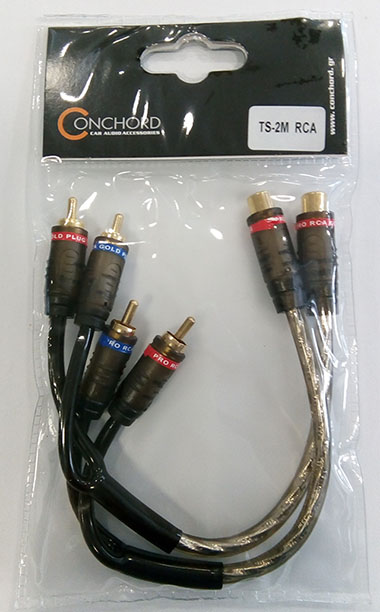 Cable de audio Conchord TS-2M RCA hembra a 2 x RCA macho