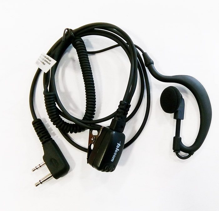 Telecom PY-29IL Silicone microphone with PTT and 2-Pin socket