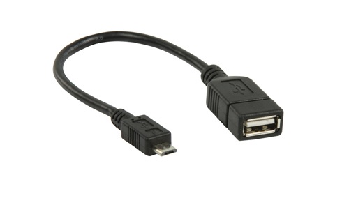 VALUELINE VLMP60515 B0.20 Καλώδιο OTG - USB 2.0 θηλ - USB micro B 