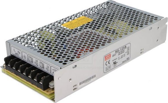 Power supply MEAN WELL mini RD125B 133.4W / 5V / 24V closed type double output with indicator power power on | 01.125.0255