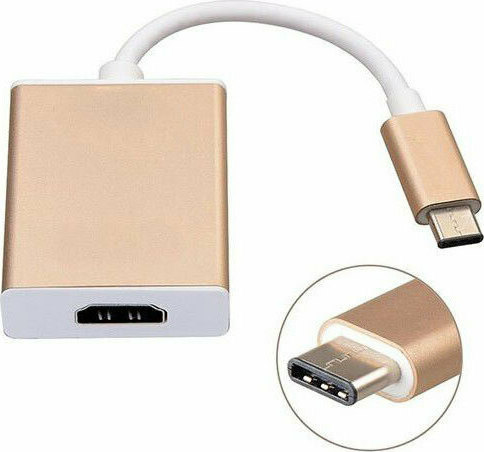 HYTECH - 28762 / HY-USBC10 - Adapter Usb Type-C Male To HDMI / F 1080P