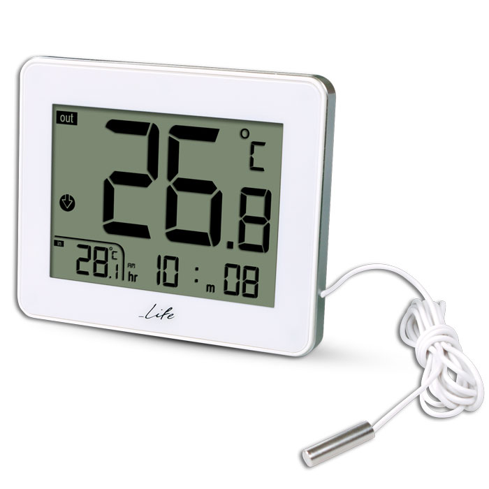 LIFE CORDY Indoor / outdoor thermometer, White