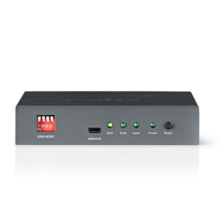 NEDIS VSPL3402AT HDMI Splitter 2-port - 1x HDMI input, 2x HDMI Output  EDID 4K