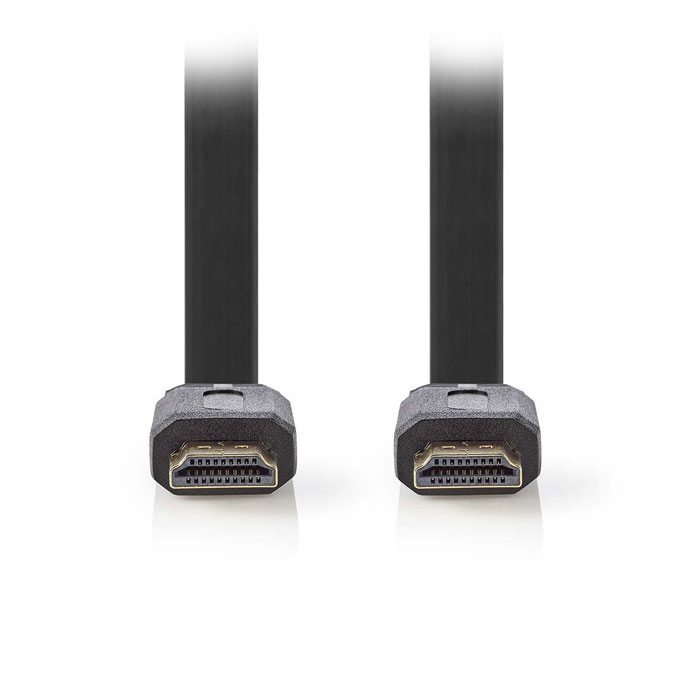 NEDIS CVGP34100BK30 Conector HDMI plano de alta velocidad - Conector HDMI, 3 m, negro