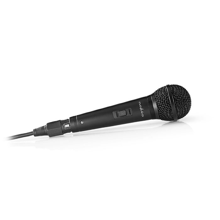 NEDIS MPWD25BK Wired Microphone, -72 dB +/-3dB Sensitivity, 85 Hz - 11 kHz, 5m