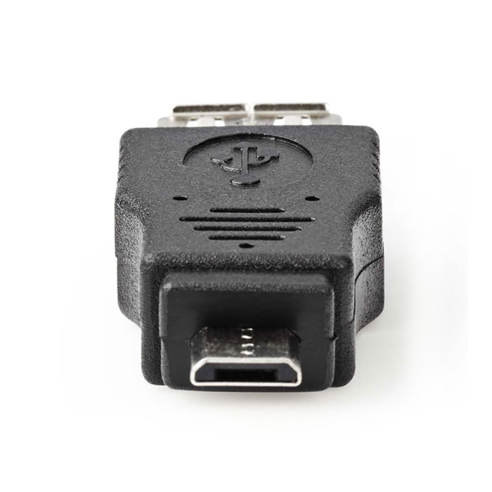 NEDIS CCGP60901BK Adaptador USB 2.0, Micro B Macho - A Hembra, Negro