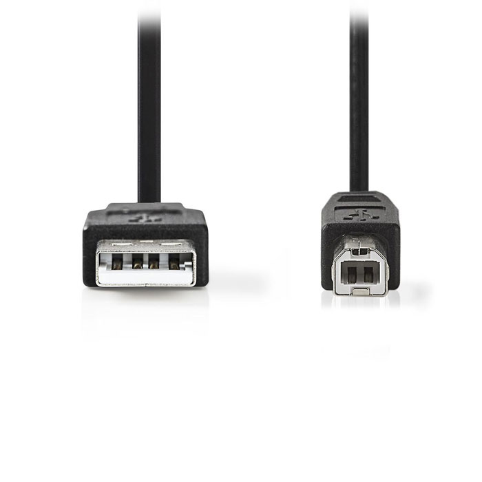 NEDIS CCGP60100BK20 USB 2.0 Cable A Male-B Male, 2.0 m Black
