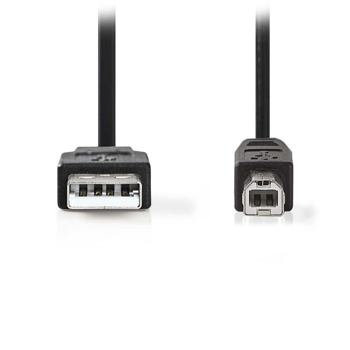 NEDIS CCGT60100BK20 USB 2.0 Cable A Male-USB-B Male 2.0m Black