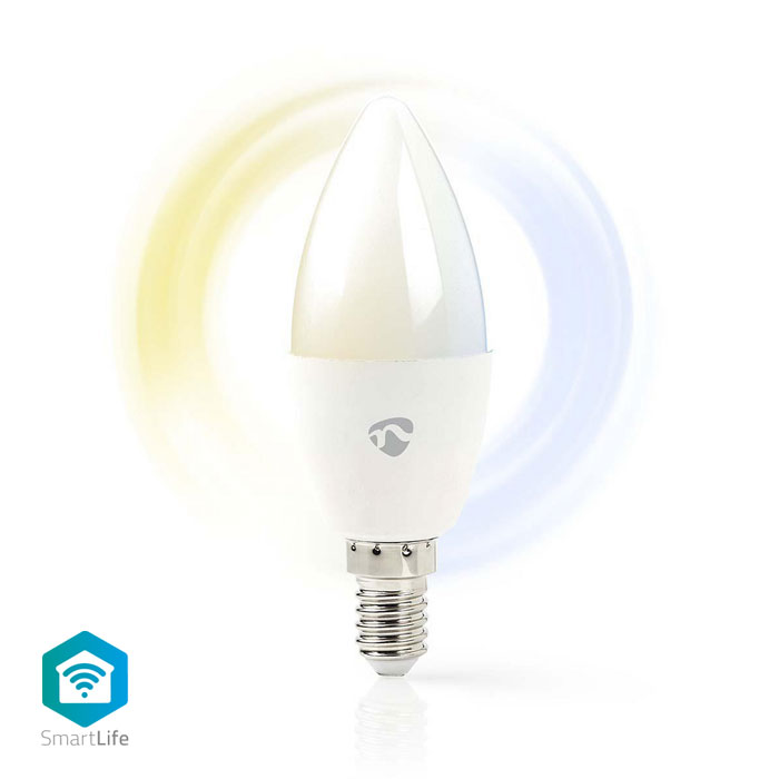 NEDIS WIFILW10WTE14 WiFi Smart LED Bulb Warm to Cool White E14