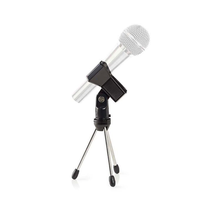 NEDIS MPST05BK Soporte de mesa para micrófono Máx. 0.8 kg Negro Plata