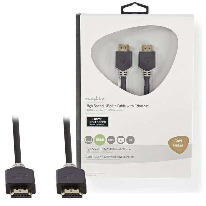 NEDIS CVBW34000AT50 High Speed HDMI Cable with Ethernet HDMI Connector-HDMI Conn 5 μέτρα