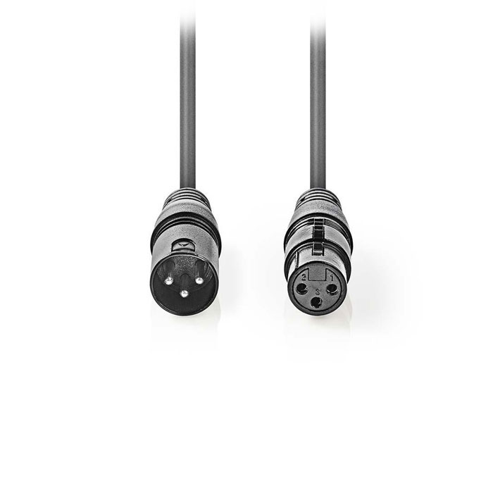 NEDIS COTG15010GY200 Balanced XLR Audio Cable XLR 3-Pin Male - XLR 3-Pin Female 20m