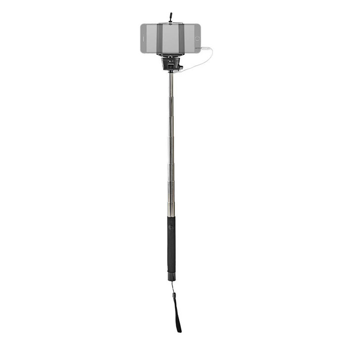 NEDIS SEST100BK Cable de seguridad con agarre antideslizante para Selfie Stick extensible con obturador con cable