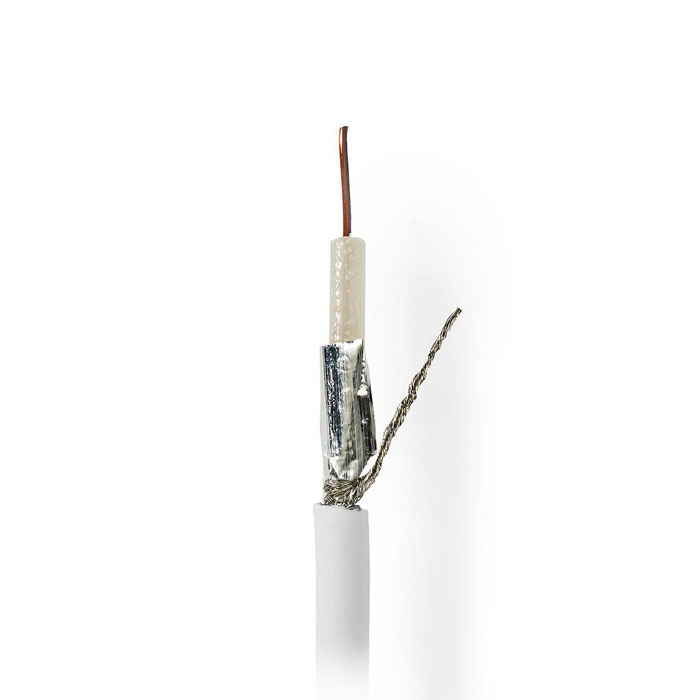NEDIS CSBR4015WT1000 Cable coaxial Coax 9 (KOKA 799) Bobina de 100 m Blanco