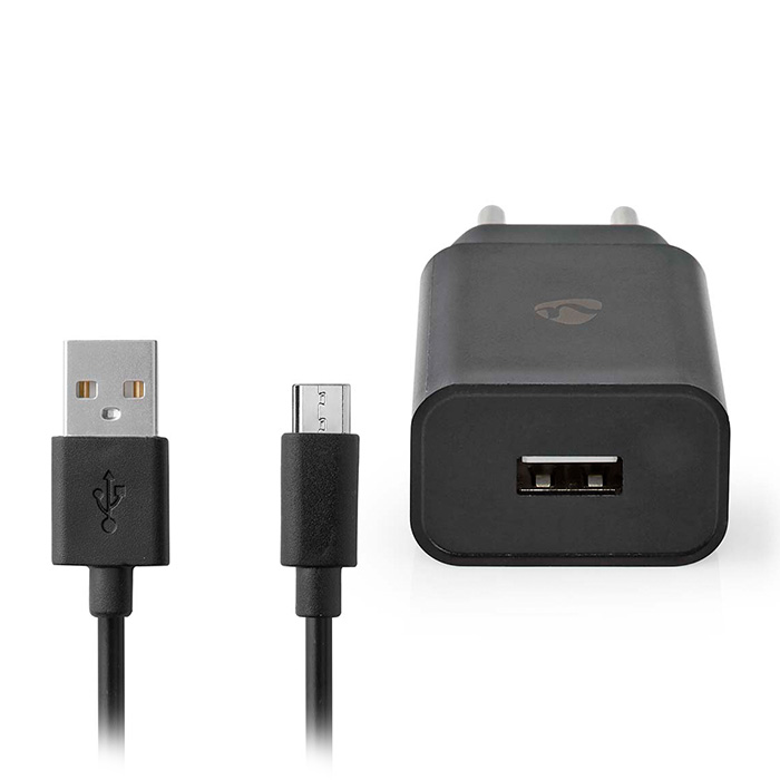 NEDIS WCHAM213ABK Wall Charger 1x 2.1A Number of outputs:1 Port type: 1xUSB-A 1.