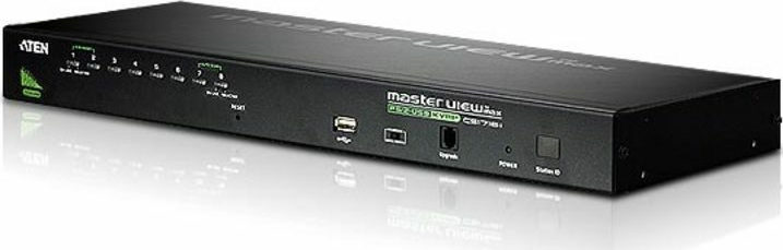 Aten - CS1708A - 8-Port PS/2-USB VGA KVM Switch with Daisy-Chain Port and USB Peripheral Support