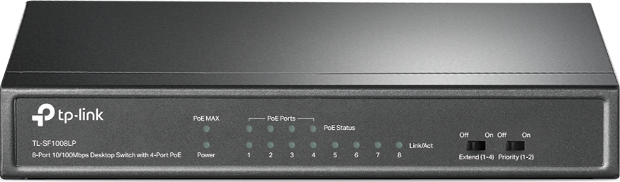 TP-LINK TL-SF1008LP Unmanaged L2 PoE Switch με 8 Θύρες Ethernet