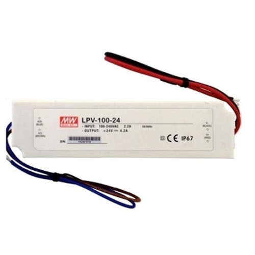 Mean Well LPV-100-24 24V Waterproof 100W LED Plastic Power Supply 24V 4.2A IP67