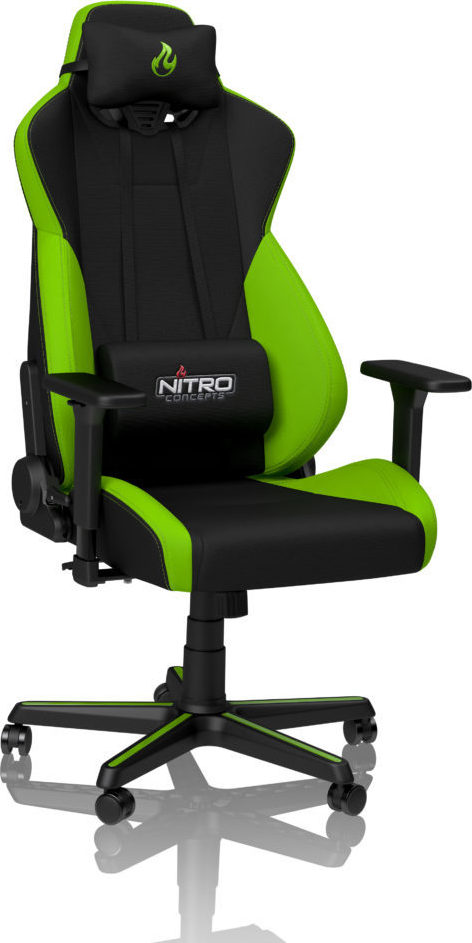 Gaming Chair Nitro Concepts S300 Stealth Black/Atomic Green (NC-S300-BG)