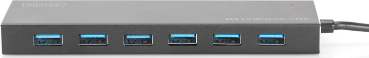 Digitus USB 3.0 Hub 7-port με Τροφοδοτικό 5V/3,5A Γκρι