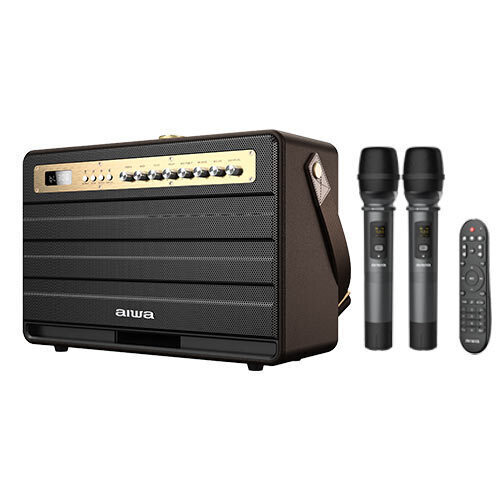 Aiwa Σύστημα Karaoke με Ασύρματα Μικρόφωνα Pro Enigma σε Χρυσό Χρώμα MIX450/GD