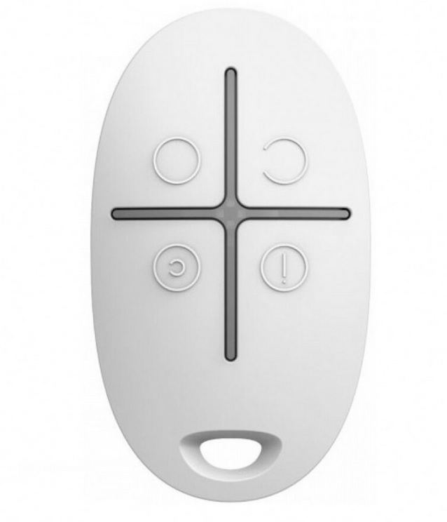 Ajax Space Control White Remote Control With Panic Button