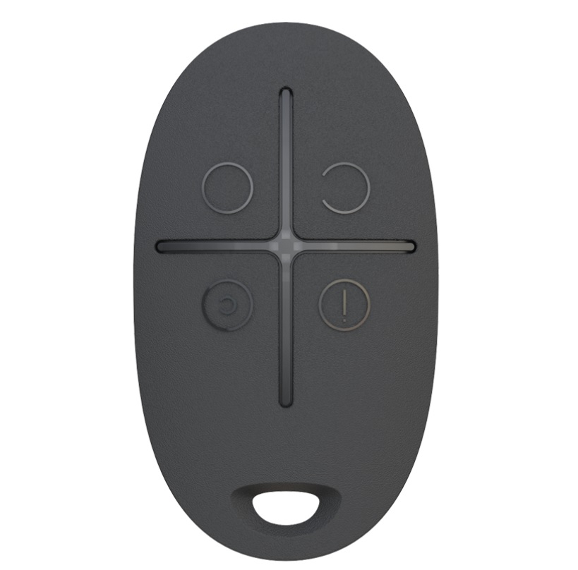 Ajax Space Control Black Remote Control With Panic Button
