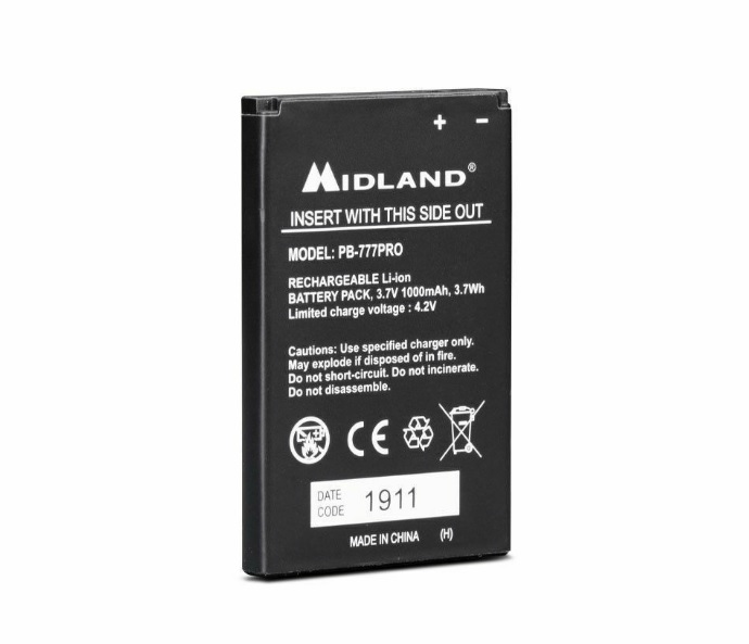 Midland 777 Pro Li-ion battery 1000mAh