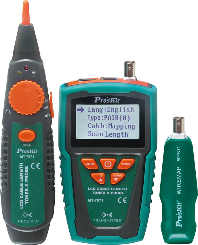 LAN CABLES TESTER TELEPHONE COAXIAL WITH SIGNAL GENERATOR & LINE ANALYST MT-7071 S / PROSKIT