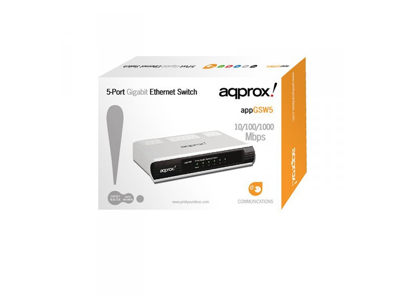 Διανομέας Δικτύου Aqprox appGSW5, 5 Port Network Switch 10/100/1000Mbps