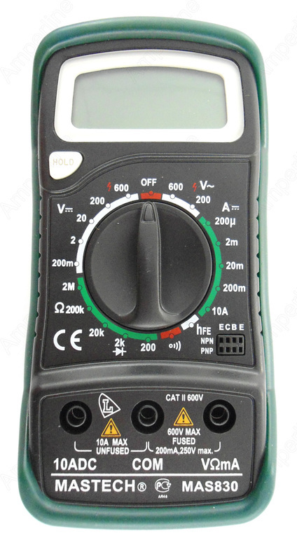 Hyelec, MAS830, Digital Handheld Multimeter with Buzzer