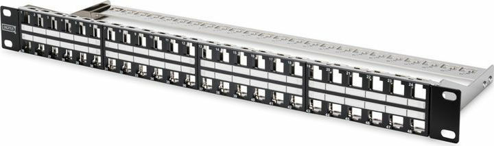 Digitus Patch Panel για Rack 1U με 48 Ports Shielded με στήριγμα (με γείωση)