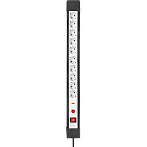 NEDIS EXS103SPF1PRO 10-socket power strip with surge protection, ON / OFF switch and 3m cable.