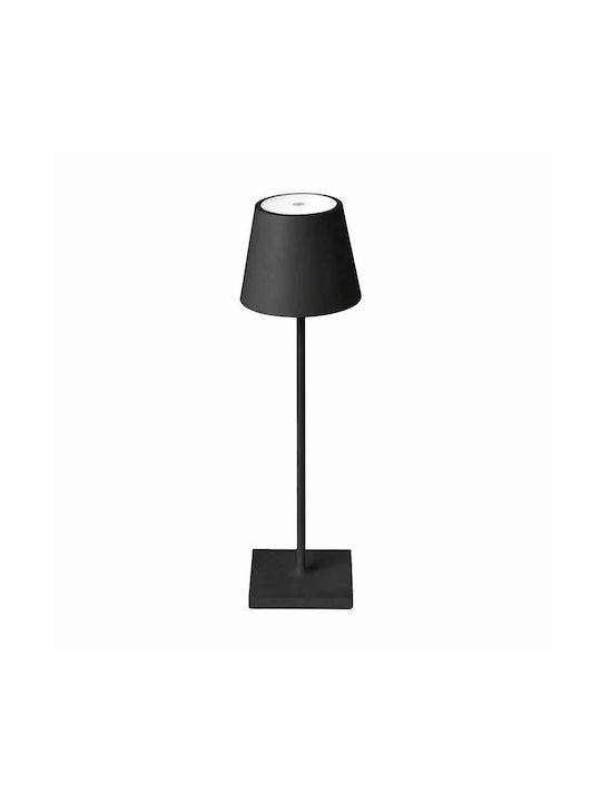 V-TAC Table Lamp 3W 50lm 180° IP20 Rechargeable Touch Dimmable Warm White Black Body 2887