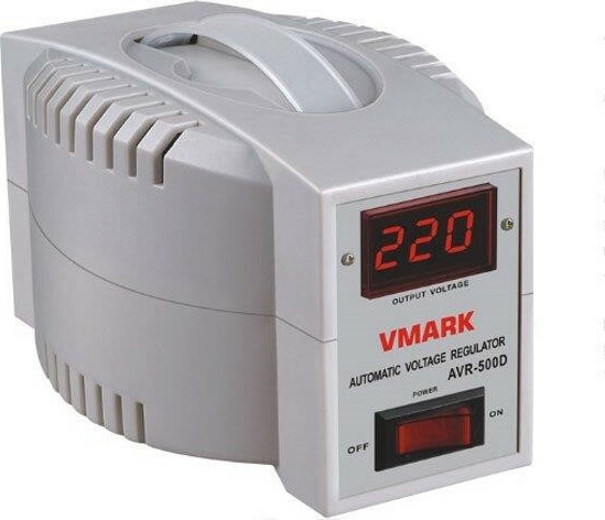 Estabilizador de voltaje VMARK AVR-500D Compact Relay 500VA con 1 tomacorriente
