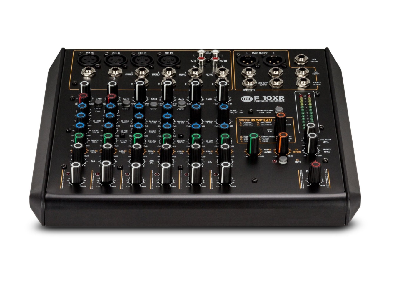 RCF F 10XR Consola de audio de 10 canales con Muti-FX y grabación