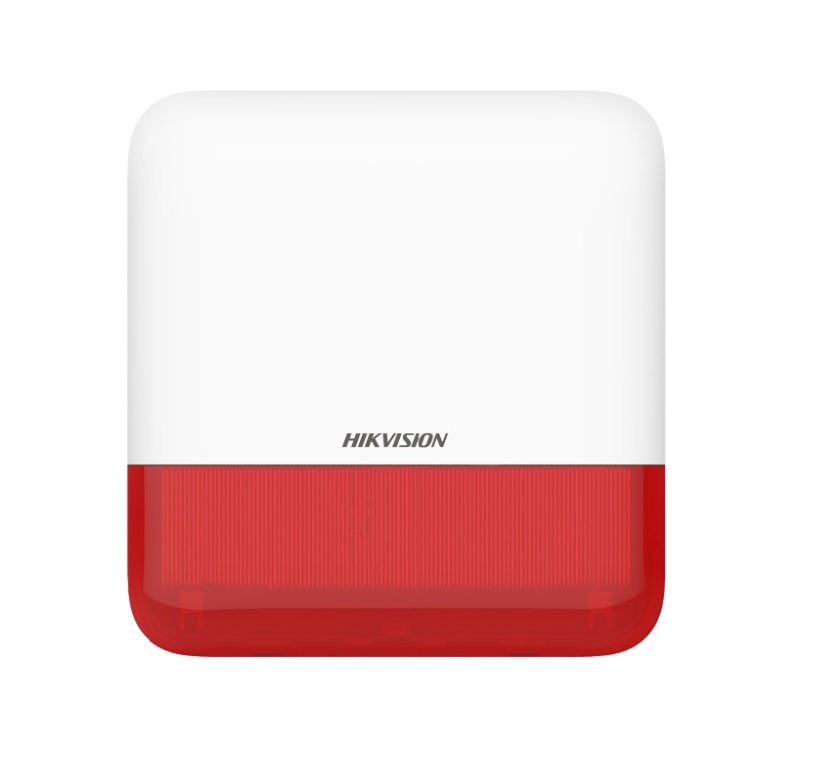 AX PRO DS-PS1-E-WE (RED) Ασύρµατη Πιεζοηλεκτρική Σειρήνα Εξωτερικού Χώρου IP65