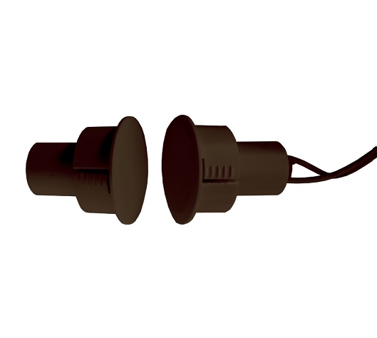 ALEPH DC1811 (AL.BR.811.00) Recessed Magnetic Contact for Armored Doors Brown Color (5 pcs)
