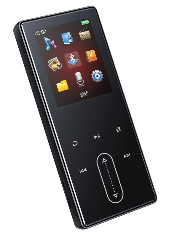 Reproductor de MP3 RUIZU D22-8GB con altavoz, 1.8, 8GB, BT, menú griego, negro