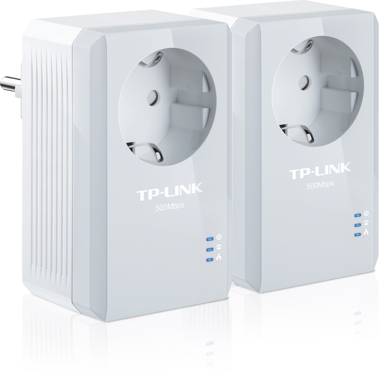 TP-LINK TL-PA4010P KIT v1 Powerline Διπλό για Ενσύρματη Σύνδεση με Passthrough Πρίζα και Θύρα Ethernet