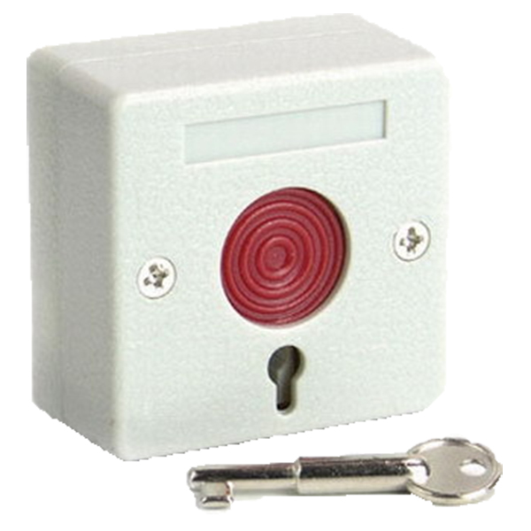 OEM, PB-68, Panic switch. Small (5,2x5,2cm), with reset key